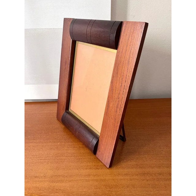 Brown French Art Deco Wooden Picture Frame For Sale - Image 8 of 10