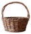 Vintage Rustic Woven Willow Basket With Handle For Sale