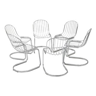 Tubular Chairs by Gastone Rinaldi, 1970s, Set of 6 For Sale