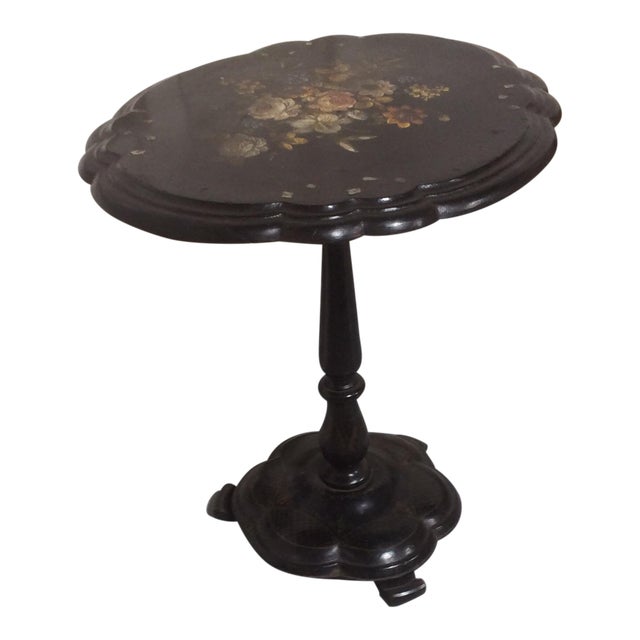 Antique Victorian PapierMâché Tilt Top Table Chairish