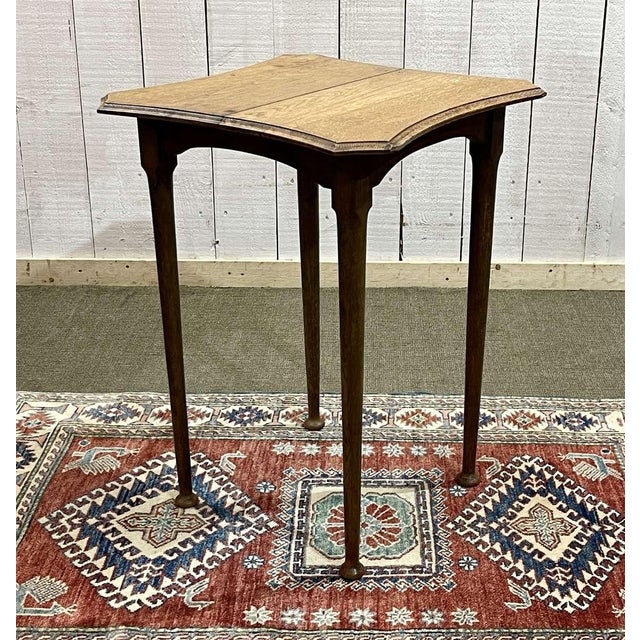 Brown Early 20th Century English Oak Pedestal Table For Sale - Image 8 of 8