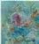 Ethereal floral bouquet that plays with the background blue. The multi-colored flowers become blurred floral forms hidden...