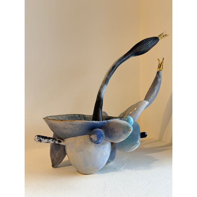 Stunning Botanic Ceramic Sculpture Detroit Artist For Sale - Image 4 of 6