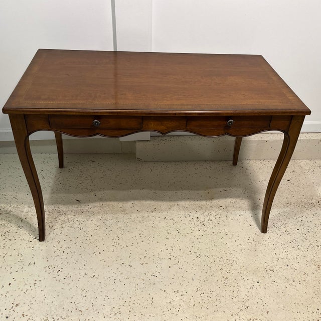 French 1990s Drexel Heritage Writing Desk For Sale - Image 3 of 12