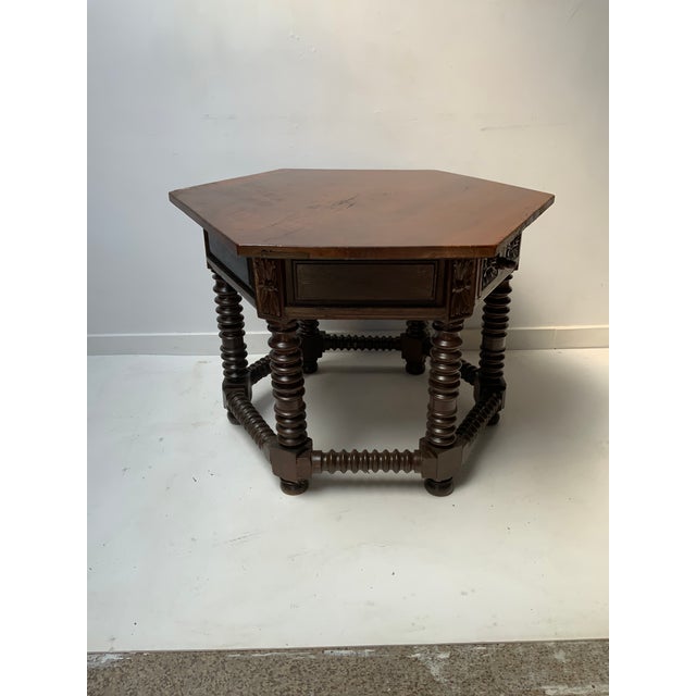 18th Century 18th Century Hexagonal Walnut Tuscany Center Table For Sale - Image 5 of 10