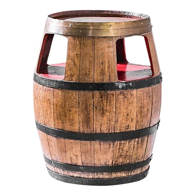1910s French Wooden Barrel Table For Sale