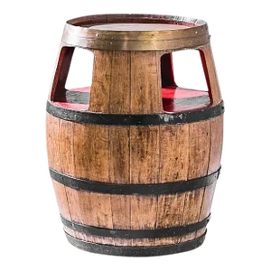 1910s French Wooden Barrel Table