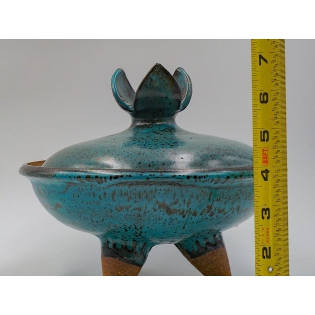 Ceramic Mid 20th Century Joel Edwards Covered Pottery Bowl For Sale - Image 7 of 7
