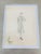 Vintage, signed, framed, pencil sketch/illustration/fashion design drawing, by French fashion artist, Berthe Duquaine,...