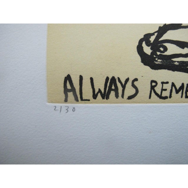 Chris Johanson Signed Aquatint Print Perceptions #4 Not Let It Get to Heavy For Sale - Image 4 of 7