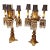 Pair of Antique American Cornelius Gilt Bronze and Crystal Three Arm Candelabra For Sale