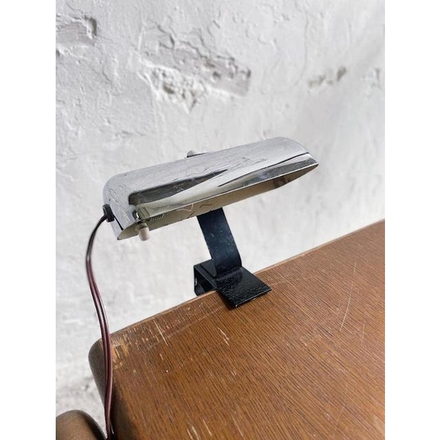 Contemporary Vintage Art Deco Chrome Desk Lamp, 1930s For Sale - Image 3 of 9