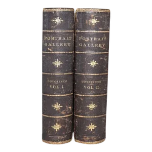 Late 19th Century 1st Ed. Books: Portrait Gallery of Eminent Men and Women, Vol. I-II by E. A. Duyckinck - Set of 2