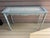 Traditional Vintage Etched Glass Carved Wood Console Table For Sale - Image 3 of 16