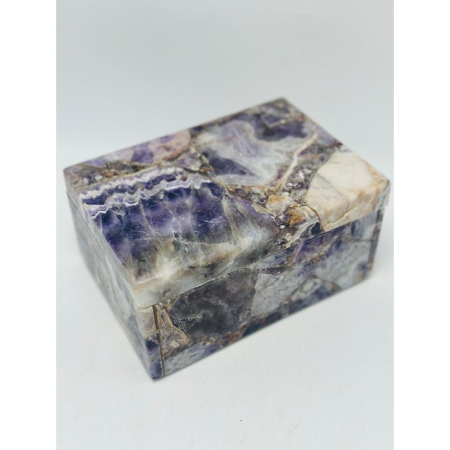 Amethyst Amethyst Stone Decorative Box For Sale - Image 8 of 8