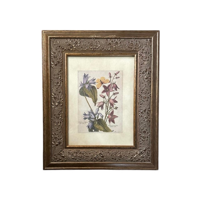 Shabby Chic Vintage Giltwood Framed Botanical / Floral Prints, a Set of 4 For Sale - Image 3 of 8