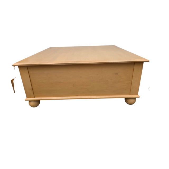 1990s Ethan Allen American Dimensions Map Case Coffee Table Storage Trunk Mission 255 For Sale - Image 15 of 18