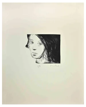 Enotrio Pugliese, The Portrait, Etching and Aquatint, 1970s