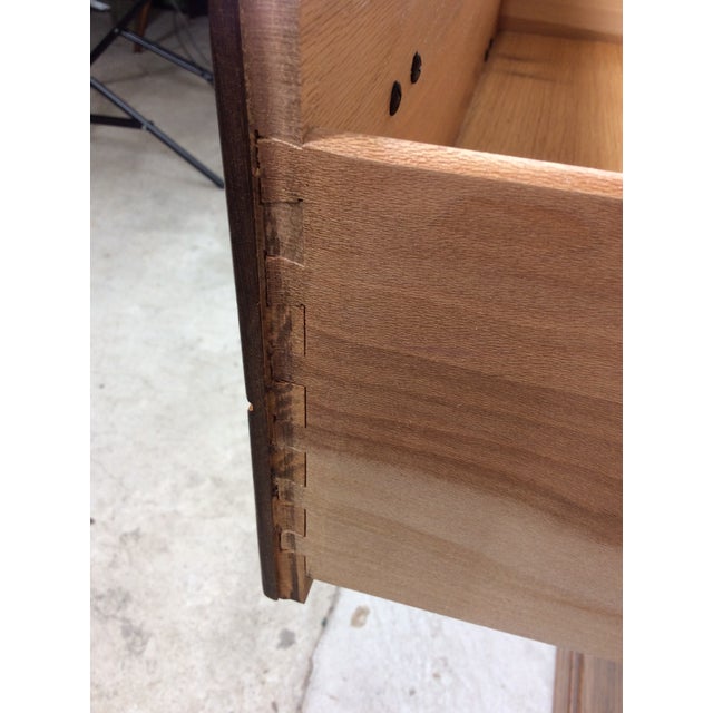 Vintage Campaign Style Oak Wall Unit With Brass Hardware For Sale - Image 9 of 17