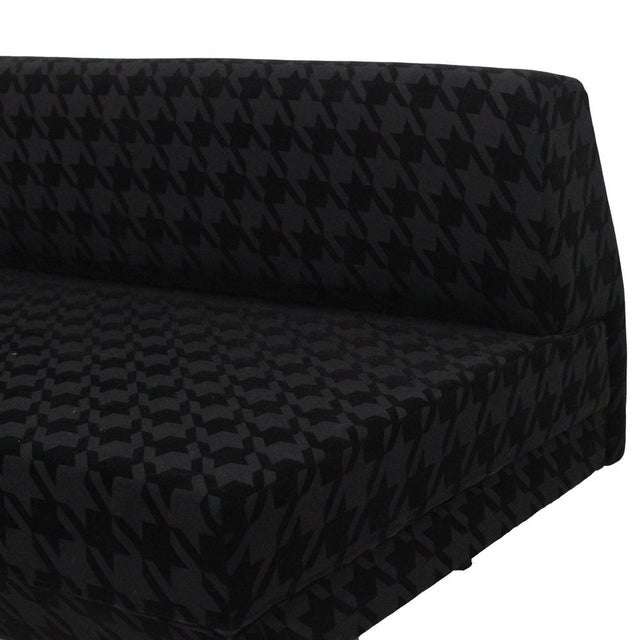 Mid-Century Italian Sofa Bed in Textured Black Velvet, Italy, 1950s For Sale - Image 3 of 10