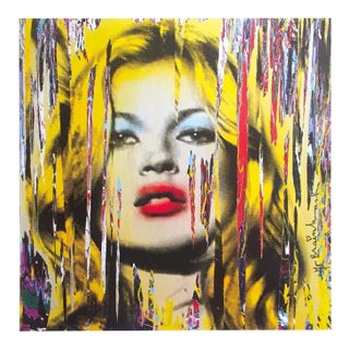 Mr. Brainwash " Kate Moss " Authentic Lithograph Print Pop Art Poster For Sale