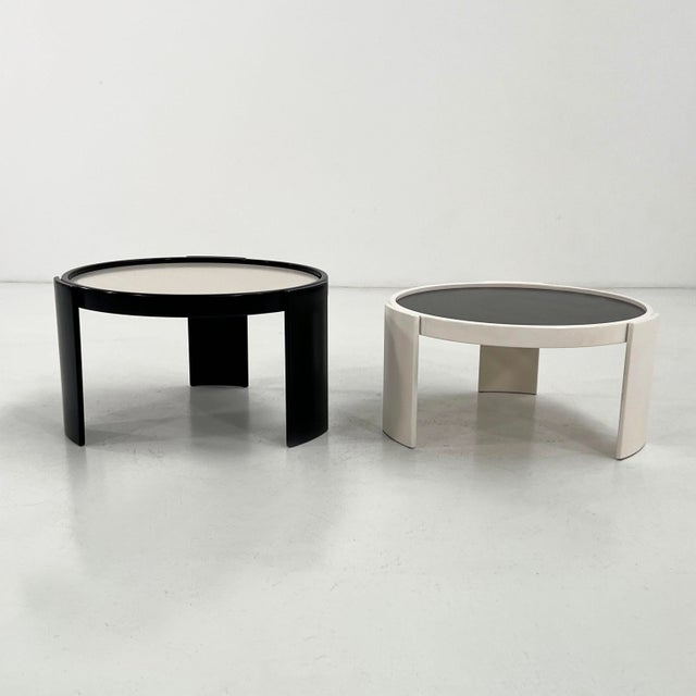Cassina Reversible Nesting Tables by Gianfranco Frattini for Cassina, 1960s, Set of 2 For Sale - Image 4 of 10
