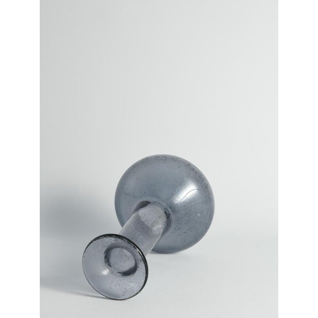 Scandinavian Modern Blue Glass Vase by Erik Höglund for Boda, Sweden, 1960s For Sale - Image 12 of 14