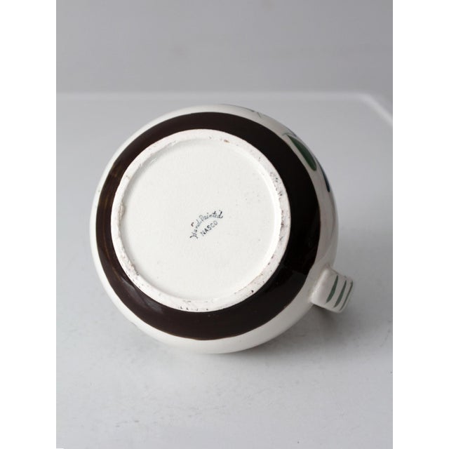 Mid 20th Century Mid-Century Modern Hand-Painted Nasco Floral Pitcher For Sale - Image 11 of 11