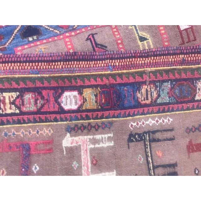 Vintage Soumak Shahsavand Kilim For Sale - Image 12 of 13