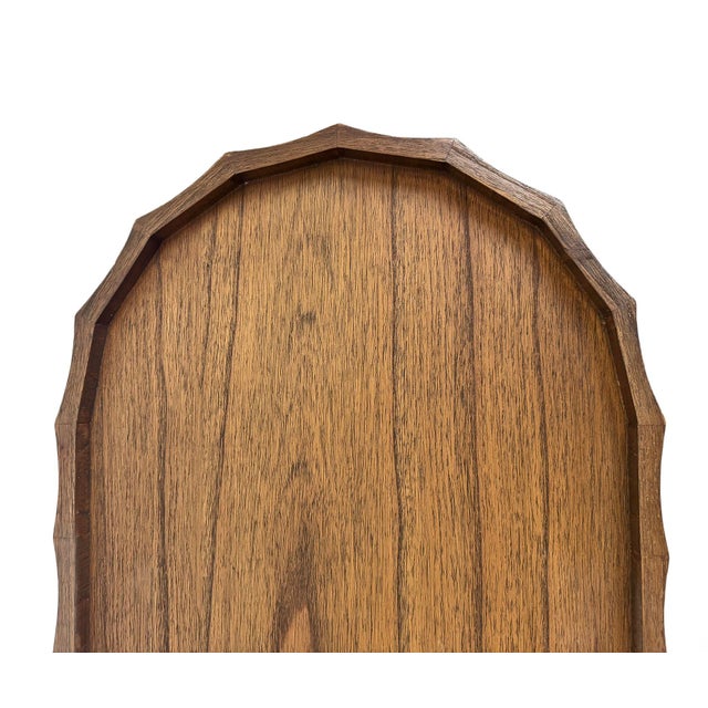 Scalloped Oval Wood Console Table For Sale - Image 11 of 12