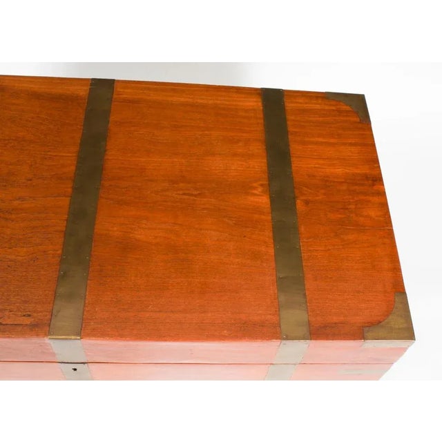 Antique Military Chest in Teak, 19th Century For Sale - Image 4 of 14