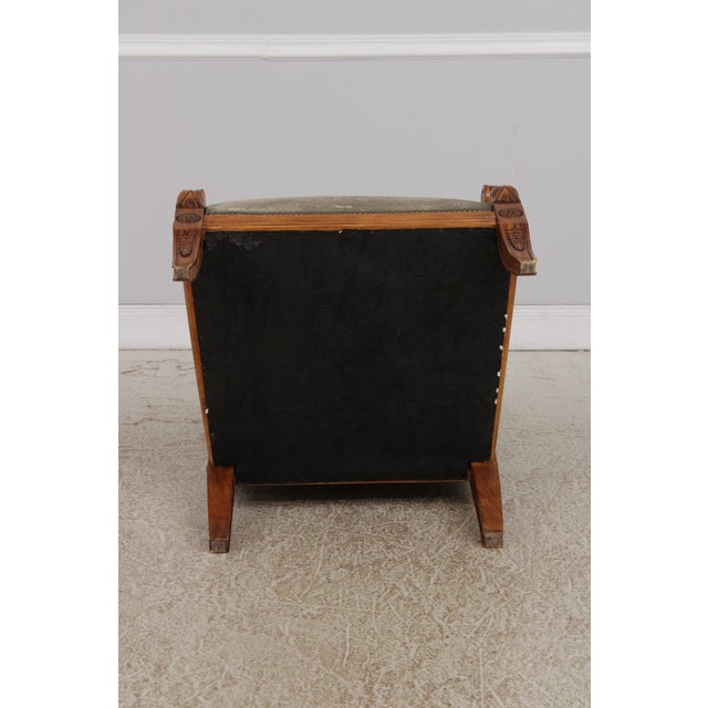 French Louis XVI Carved Leather Arm Chair For Sale - Image 17 of 17