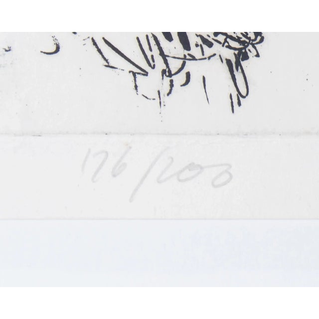 1970s 1973 Abstract Intaglio Print of Sheep by Jennifer Wildman For Sale - Image 5 of 10