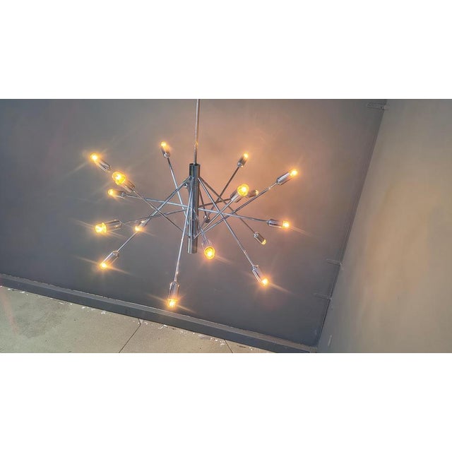Vintage Sputnik Chrome Chandelier, 1970s For Sale - Image 11 of 18