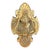 Ornate Vintage Brass Door Knocker With Floral & Greek Key Detailing For Sale
