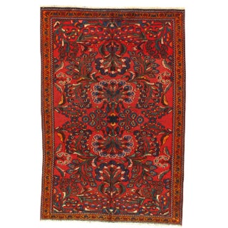 Early 20th Century Antique Persian Lilian Rug - 4′4″ × 6′5″ For Sale