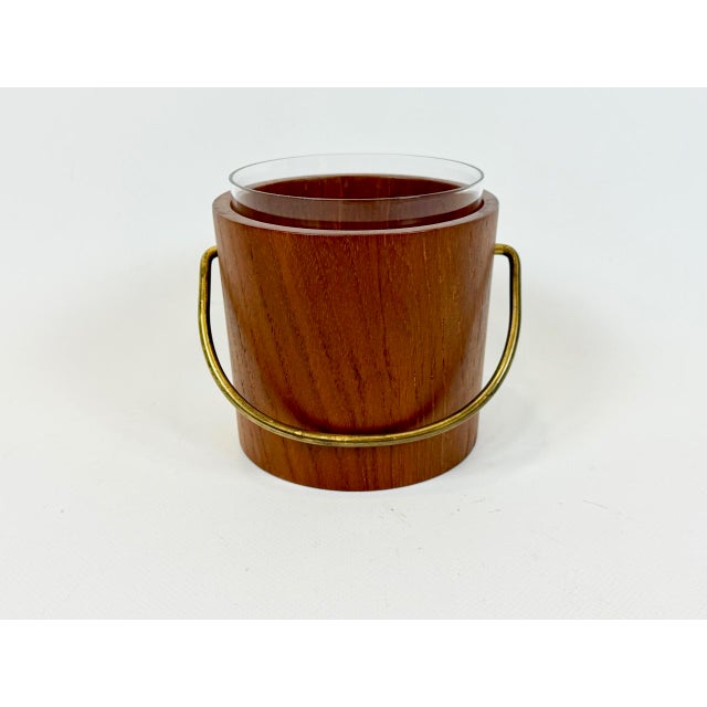 Mid-Century Modern Danish Teak and Brass Digsmed Ice Bucket, 1960s For Sale - Image 9 of 9