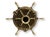 Nautical Brass Ship's Wheel Ashtray w/ Match Holder For Sale - Image 3 of 5