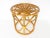 Vintage 1970s Bamboo and Rattan Round Side Table or Stool For Sale - Image 9 of 9