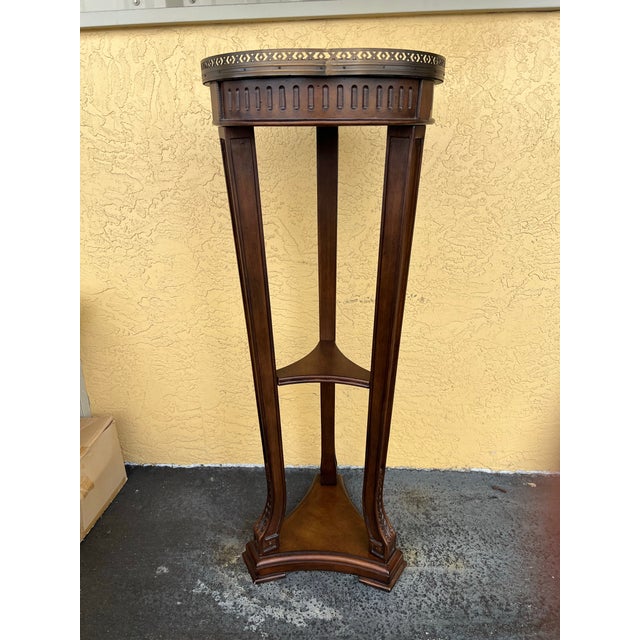 Tall Vintage Traditional Plant Stand For Sale - Image 4 of 6