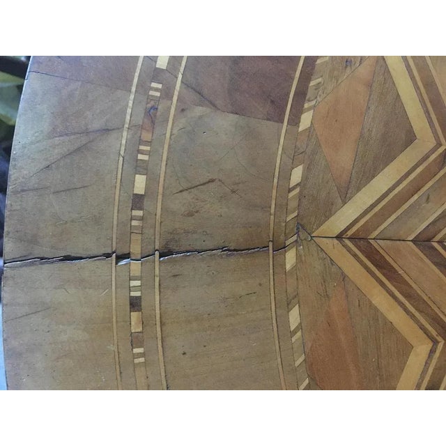 19th Century Louis Philippe Sorrento Walnut Parquetry Center Table For Sale - Image 5 of 10