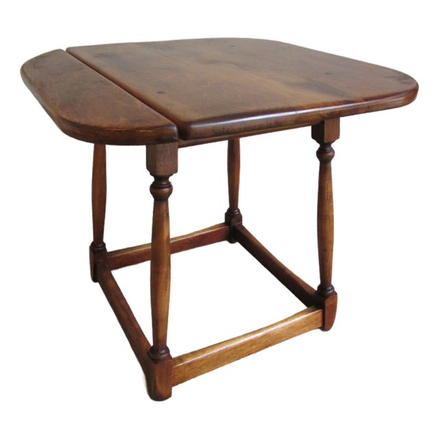 1940s English Tavern Style End Table by Watkins Bros., Manchester, Ct. For Sale