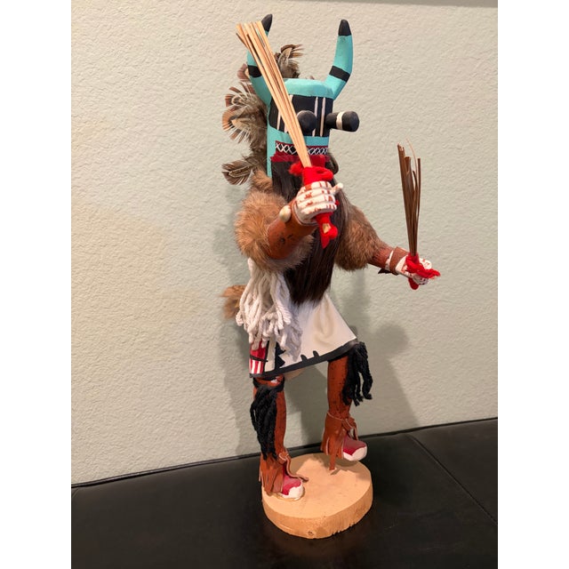 Native American 18" Vintage Native American Kachina "Whipper's Uncle" by R. Mendoza For Sale - Image 3 of 6