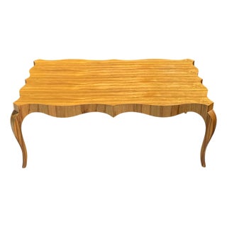 Vintage Keno Bros for Theodore Alexander Scalloped Edge Coffee Table For Sale