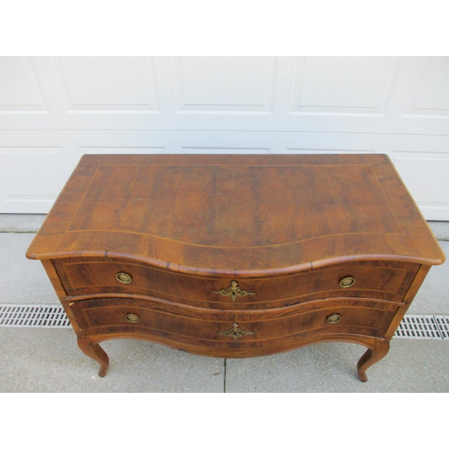 Antique Italian Style Two Drawer Chest or Large Commode For Sale - Image 9 of 12