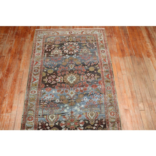 Antique Zabihi Collection Persian Malayer Runner - 3'5" x 13'10" For Sale - Image 12 of 12