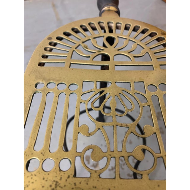 Antique Brass and Iron Fireplace Trivet For Sale - Image 11 of 12