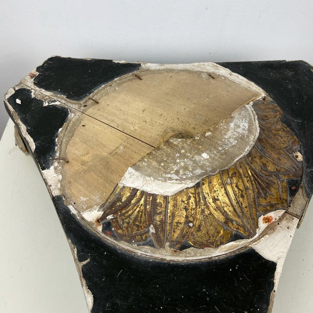 Brown Large Salvaged Gilt Wood Fragment, 1700s For Sale - Image 8 of 12