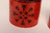 Red Set of Three Japanese Modern Nesting Canisters With Red and Black Floral Decoration For Sale - Image 8 of 18