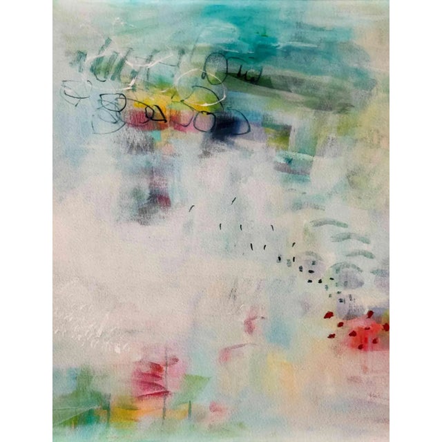 Sculpture Materials Vintage Mixed Media Watercolor Painting For Sale - Image 7 of 8